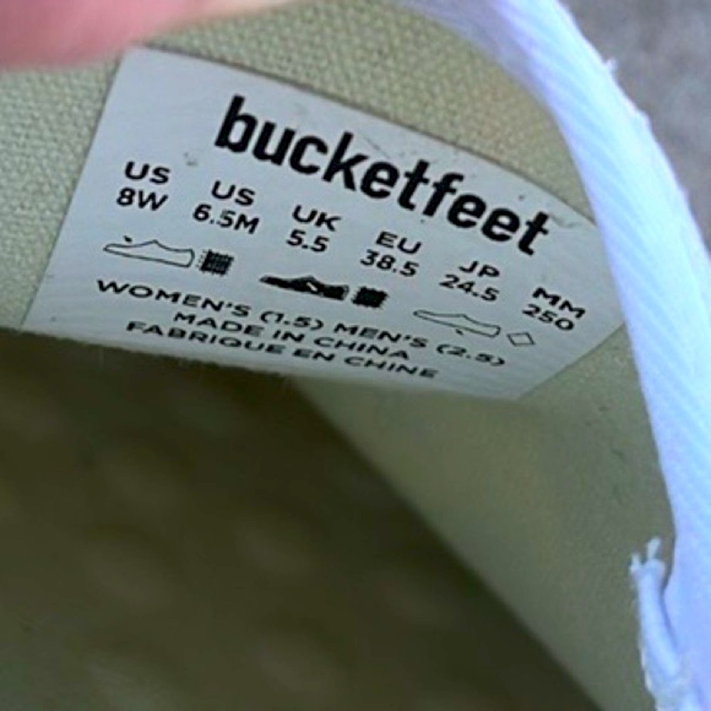 BUCKETFEET Blue Coral Kelp Pattern Shoes Size 8 - Picture 9 of 13